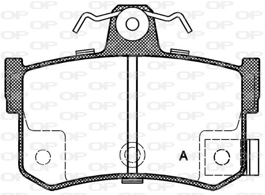 OPEN PARTS Комплект тормозных колодок, дисковый тормоз BPA0251.12